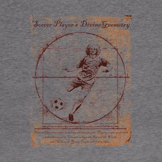 Cool Tees Da Vinci Soccer Player by COOLTEESCLUB